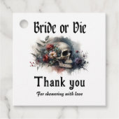 暗い ゴシックな花嫁が選ぶか死ぬか ブライズシャワー フェイバータグ (正面)