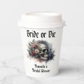 暗い ゴシックな花嫁が選ぶか死ぬか ブライズシャワー 紙コップ (正面)