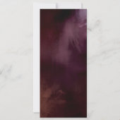 暗い+ムーディ素朴フローラ結婚のメニューカード 招待状 (裏面)