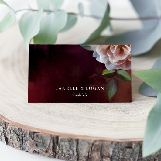 暗い+ムーディ素朴フローラ結婚の座席表 プレイスカード