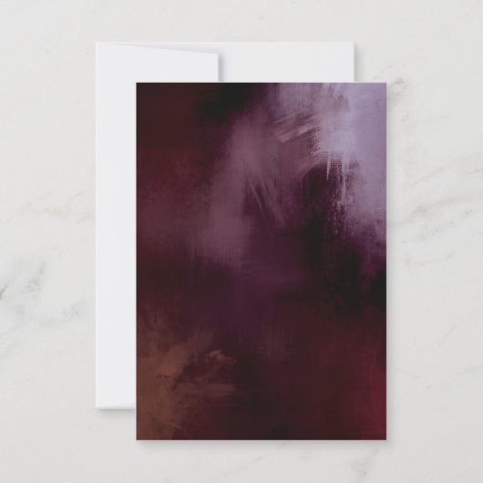 暗い+ムーディ素朴フローラ結婚の返信カード 出欠カード (裏面)