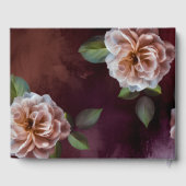 暗い+ムーディ素朴フローラ結婚の ゲストブック (裏面)