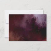 暗い+ムーディ素朴フローラ結婚のQR返信カード 招待状 (裏面)