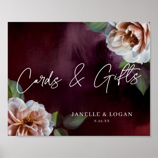 暗い+ムーディ素朴フローラ表結婚頂記号 ポスター (正面)