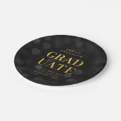 暗い《写真》ぼけ味ライトフェイク金ゴールド卒業 ペーパープレート (アングル)