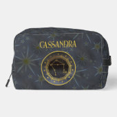 暗い〔占星術の〕十二宮図占星術：天秤座ブラック金ゴールド名 ドップキット (裏面)