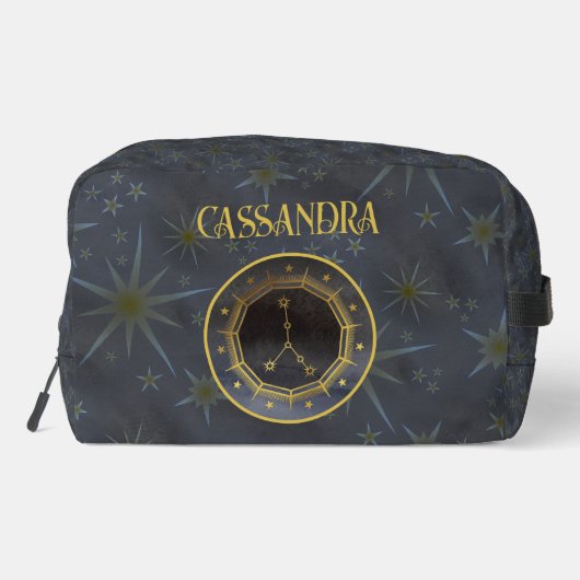 暗い〔占星術の〕十二宮図星占い:がん黒金ゴールド名 ドップキット (裏面)