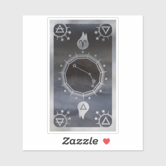 暗い〔占星術の〕十二宮図星占い:アリスブラック&シルバー シール (シート)