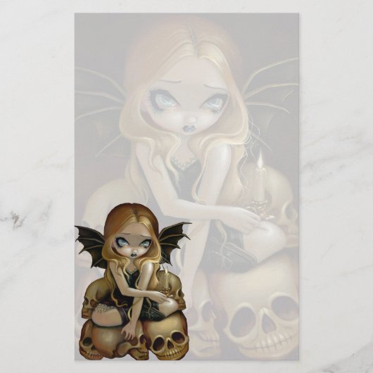 "暗い"文房具の蝋燭 便箋 (正面)