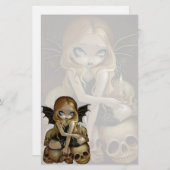 "暗い"文房具の蝋燭 便箋 (正面/裏面)