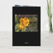 "暗い"詩かカードからの軽い出現 サンキューカード (裏面)