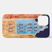 暗いbl上のア縁どーキテクチャのシームレスなパターン Case-Mate iPhoneケース (裏面 (横))