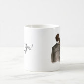 暗いBrのパンの花嫁の暗いBrの人ありがとう コーヒーマグカップ (中央)