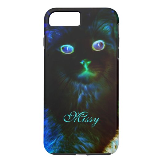 暗いCat iPhone 7プラスのケースで輝く Case-Mate iPhoneケース (裏面)