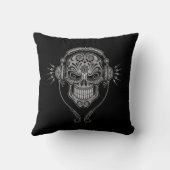 暗いDJの砂糖のスカル クッション (裏面)