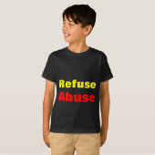 暗いTシャツの乱用を拒否する Tシャツ (正面フル)