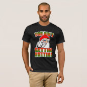 暗いTシャツの気違いのサンタ Tシャツ (正面フル)
