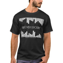 暗いTシャツを縞で飾ります