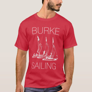 暗いTシャツ(前部だけ)を航海しているBurke Tシャツ