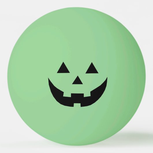 暗おもしろいいハロウィーンのカボチャのちょうちんハロウィーンで輝く 卓球ボール (裏面)