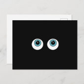 暗おもしろいい白熱［赤熱］光を放つ目 ポストカード (正面/裏面)