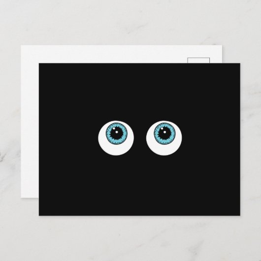 暗おもしろいい白熱［赤熱］光を放つ目 ポストカード (正面/裏面)