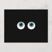 暗おもしろいい白熱［赤熱］光を放つ目 ポストカード (正面)