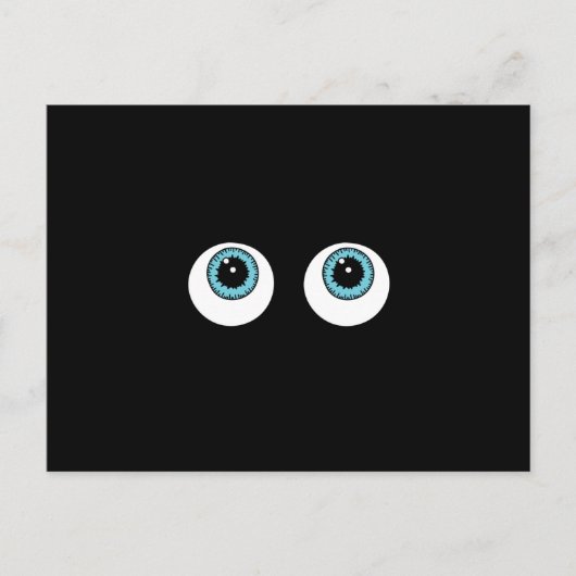 暗おもしろいい白熱［赤熱］光を放つ目 ポストカード (正面)