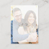 暗お洒落色のフォトジオメ結婚トリの詳細 エンクロージャーカード (裏面)