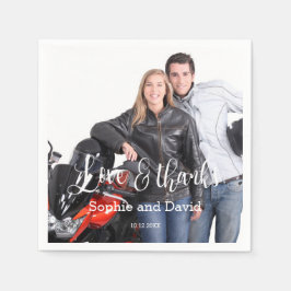 暗お洒落色の写真の書結婚道 スタンダードカクテルナプキン