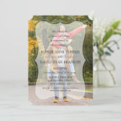 暗お洒落色の写真の書結婚道 招待状 (スタンド正面)