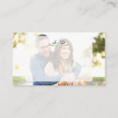 暗お洒落色の写真の結婚ウェブサイト 名刺 (裏面)