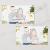 暗お洒落色の写真の結婚ウェブサイト 名刺 (正面/裏面)