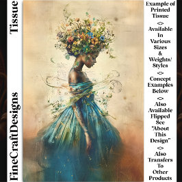 暗お洒落色の肌の女神、ティール（緑がかった色）CZ4Rデコページ 薄葉紙