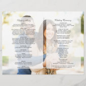 暗お洒落色フォトジオメトリック結婚式 プログラム (裏面)