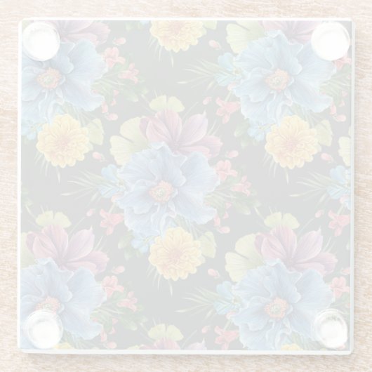 暗かわいらしいフローラ ガラスコースター (裏面)