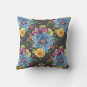 暗かわいらしいフローラ クッション (裏面)