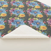 暗かわいらしいフローラ シェルパブランケット (3/4)