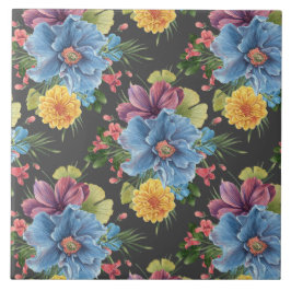 暗かわいらしいフローラ タイル