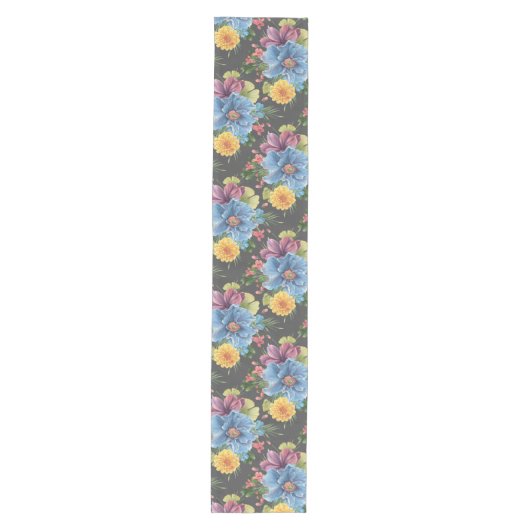 暗かわいらしいフローラ ミディアムテーブルランナー (正面)