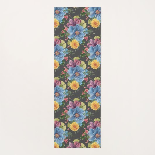 暗かわいらしいフローラ ヨガマット (裏面)
