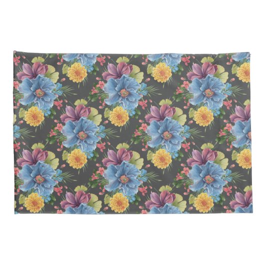 暗かわいらしいフローラ 枕カバー (裏面-右)