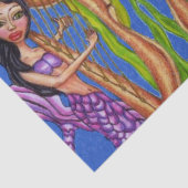 暗かわいらし毛パープルマーメイドハープ海 薄葉紙 (詳細)