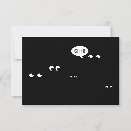 暗がりの中で待っていた。驚きのパーティー! 招待状 (正面)