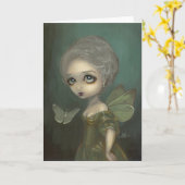 "暗がりの蝶"の挨拶状 カード (黄色い花)