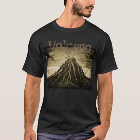 暗くされた火山 Tシャツ (正面)