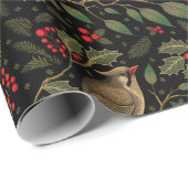 暗くてムーディースクリスマス深紅色 ラッピングペーパー (ロールコーナー)