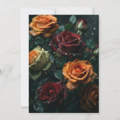 暗くてムーディーズなゴシック様式のロマンチックなバラ結婚ズ 招待状 (裏面)