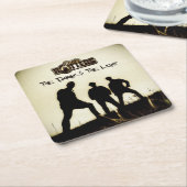 暗くて明るいビールマット スクエアペーパーコースター (アングル)