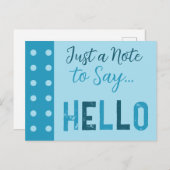 暗くて明るい青の挨拶のメモ ポストカード (正面/裏面)